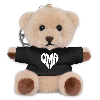 Oma Herz - Teddy Schlüsselanhänger - Schwarz - Vorne