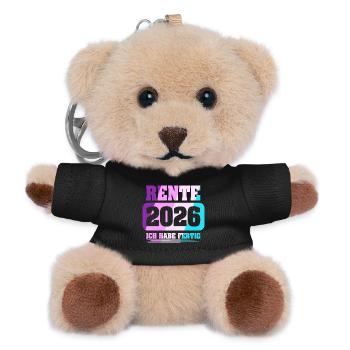 Rentner Rente 2026 - Teddy Schlüsselanhänger - Schwarz - Vorne