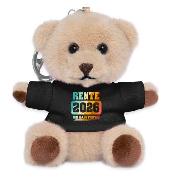 Ruhestand Rentner Rente 2026 - Teddy Schlüsselanhänger - Schwarz - Vorne