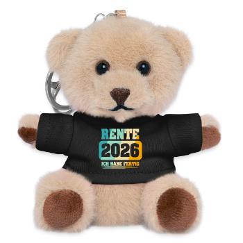 Rentner Rente 2026 - Teddy Schlüsselanhänger - Schwarz - Vorne