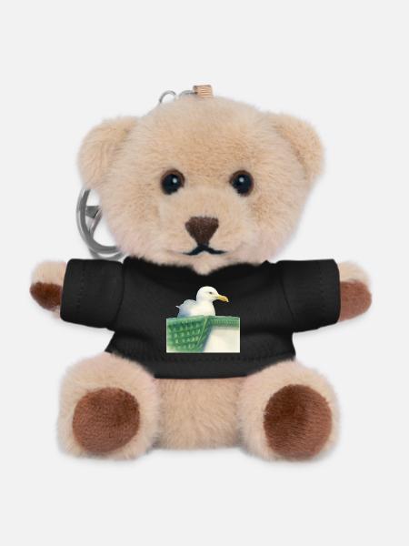 North Sea Seagull Wadden Bird - Teddy Keyring - black