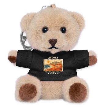 Angola Iona Vintage Reisemarke - Teddy Schlüsselanhänger - Schwarz - Vorne