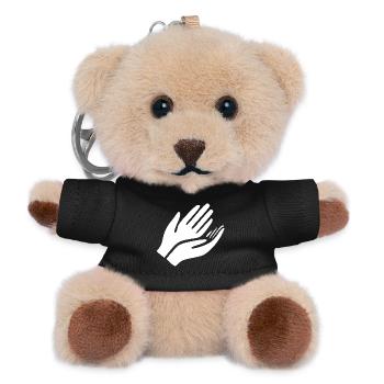 Open Hands Hand Gesture - Teddy Keyring - black - Front