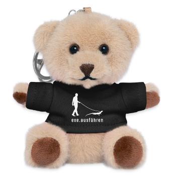 Exe Ausführen Informatiker - Teddy Schlüsselanhänger - Schwarz - Vorne