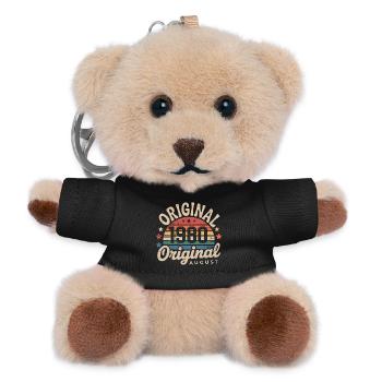 Original August 1980 Vintage Anniversary 1980's - Teddy Keyring - black - Front