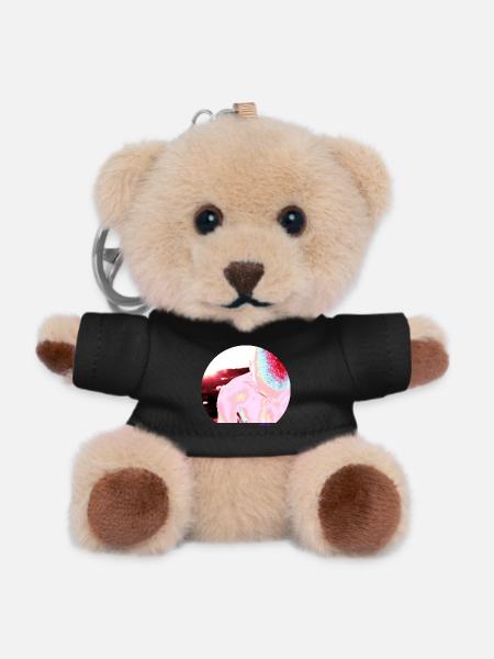 Regenbogen - Teddy Schlüsselanhänger - Schwarz