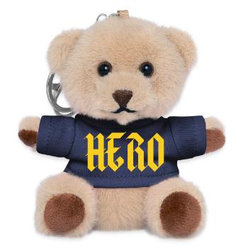 Fette gotische Helden-Glyphen in Gelb - Teddy Schlüsselanhänger - Navy - Vorne
