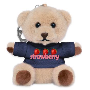 Strawberry - Teddy Keyring - navy - Front