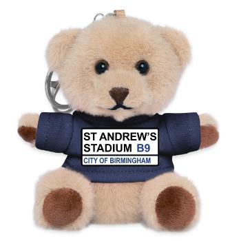 Straßenschild des St. Andrew's Stadions in Birmingham City - Teddy Schlüsselanhänger - Navy - Vorne