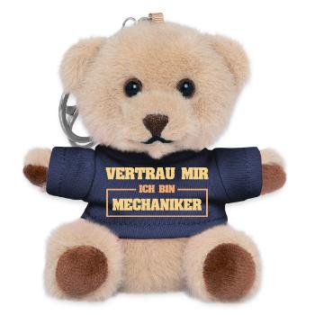Geschenk für Mechaniker - Teddy Schlüsselanhänger - Navy - Vorne
