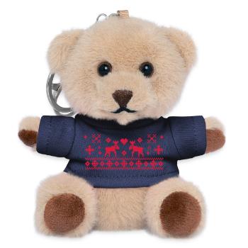 Norwegian Xmas - Teddy Keyring - navy - Front