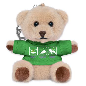 Iceland Competition Shirts Vegetarian Tent Ride - Teddy Keyring - green - Front