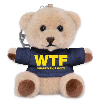 WTF shaped this body - Teddy Schlüsselanhänger - Navy - Vorne