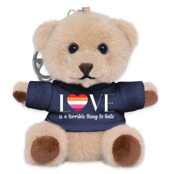 LGBT PrideMonth - Love is a terrible thing to hate - Teddy Keyring - navy - Front