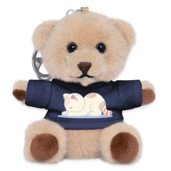 Sleeping Cat – Design pour la paix intérieure - Porte-clés ourson - marine - Devant