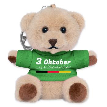 3. Oktober Einheit Farben - Teddy Schlüsselanhänger - Grün - Vorne