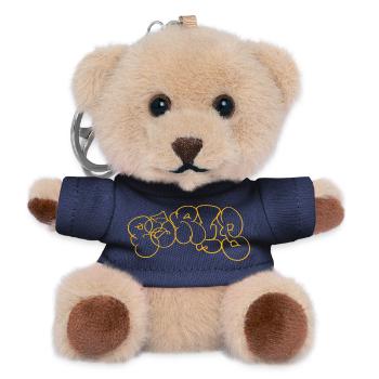 Orangene Linien-Skizze Paris Street Art Souvenir - Teddy Schlüsselanhänger - Navy - Vorne
