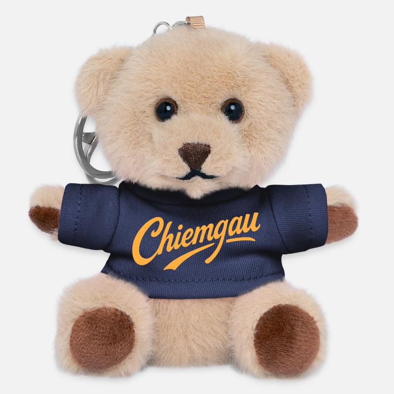 Chiemgau lettering Bavaria - Teddy Keyring - navy