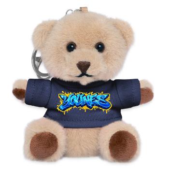 YOUNES GRAFFITI NAME FOR PERFECT GIFT PRINTABLE - Teddy Keyring - navy - Front