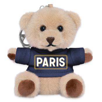 Panneau Paris Blanc et Or - French City Sign - Porte-clés ourson - marine - Devant