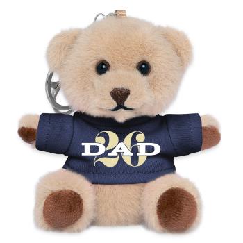 Dad 26 Baby Vater Vatertag Geschenk Papa 2026 - Teddy Schlüsselanhänger - Navy - Vorne