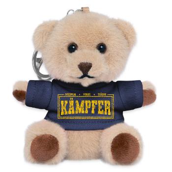 KÄMPFER – Motivation & Durchhaltevermögen - Teddy Schlüsselanhänger - Navy - Vorne