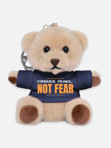 Erobere Gipfel und fürchte nicht Bergmotiv - Teddy Schlüsselanhänger - Navy
