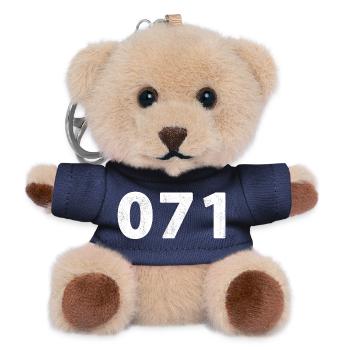 071 Leiden Zoeterwoude Voorschoten Noordwijk - Teddy Schlüsselanhänger - Navy - Vorne