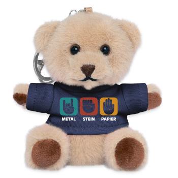Metal Stein Papier - Teddy Schlüsselanhänger - Navy - Vorne