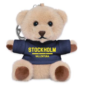 Lebendige Stockholmer Skyline in Gelb - Teddy Schlüsselanhänger - Navy - Vorne
