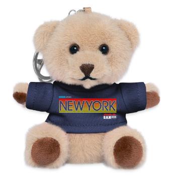 New York Skyline Sunset Design - Teddy Keyring - navy - Front