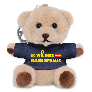 Ich möchte nach Spanien - Teddy Schlüsselanhänger - Navy - Vorne