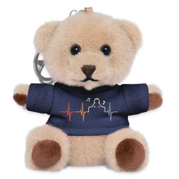 DJ Vintage Heartbeat - Teddy Keyring - navy - Front
