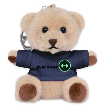 Slim Fit T-Shirt für Herren - Teddy Schlüsselanhänger - Navy - Vorne