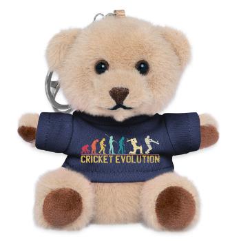 Conception sur le thème de Cricket Evolution - Porte-clés ourson - marine - Devant