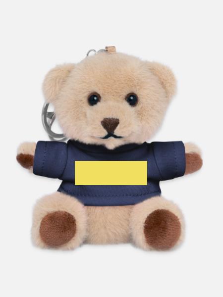 Abstrakter Sonnenuntergang in Pastellfarben - Teddy Schlüsselanhänger - Navy