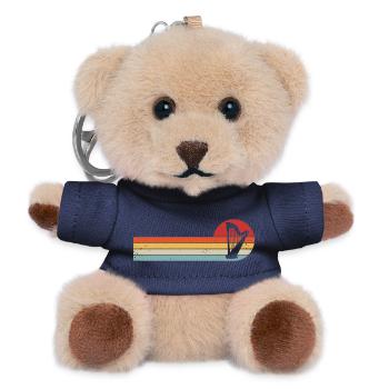Harp Harpist Harpist Retro Harps - Teddy Keyring - navy - Front