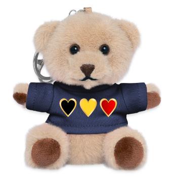 Belgium Heart - Teddy Keyring - navy - Front