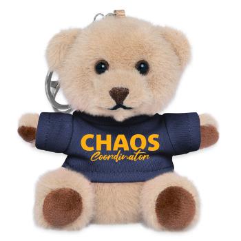 Chaos Coordinator Lustig Titel Eltern Lehrer Logo - Teddy Schlüsselanhänger - Navy - Vorne