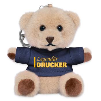 Geschenk für Drucker - Teddy Schlüsselanhänger - Navy - Vorne