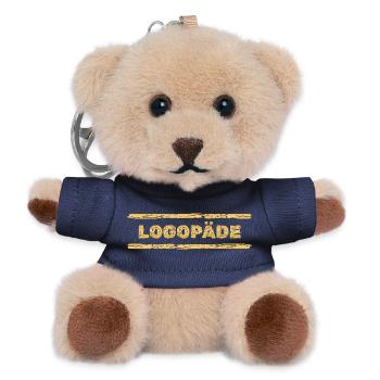 Gift for speech therapist - Teddy Keyring - navy - Front