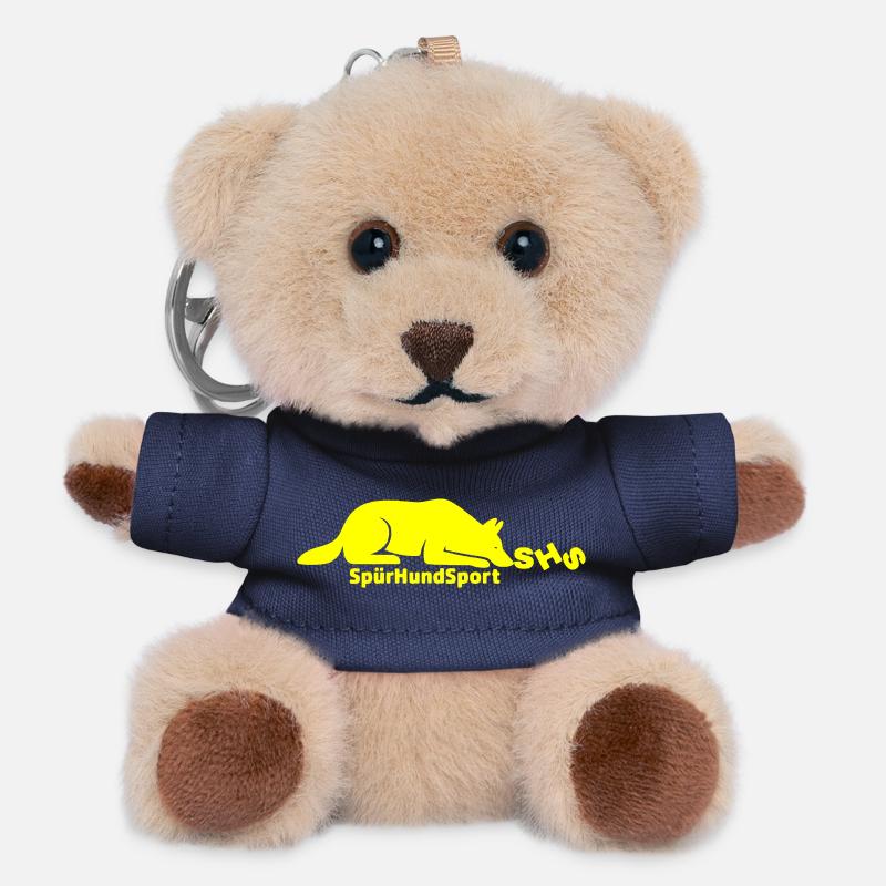 SHS logo yellow - Teddy Keyring - navy