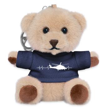 Helicopter Helicopter Heartbeat Pilot - Teddy Keyring - navy - Front