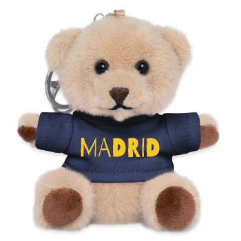 Madrid Bold Cityscape in Yellow - Teddy Keyring - navy - Front