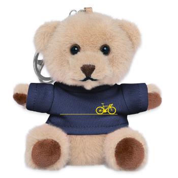 Bicycle Cycling Gift - Teddy Keyring - navy - Front