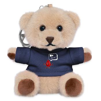 B+ Like Me Lustiger Blutspender Spruch - Teddy Schlüsselanhänger - Navy - Vorne