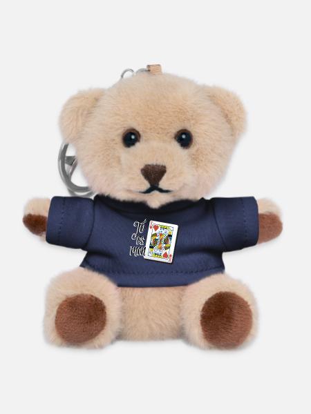 Mon roi de coeur - Porte-clés ourson - marine