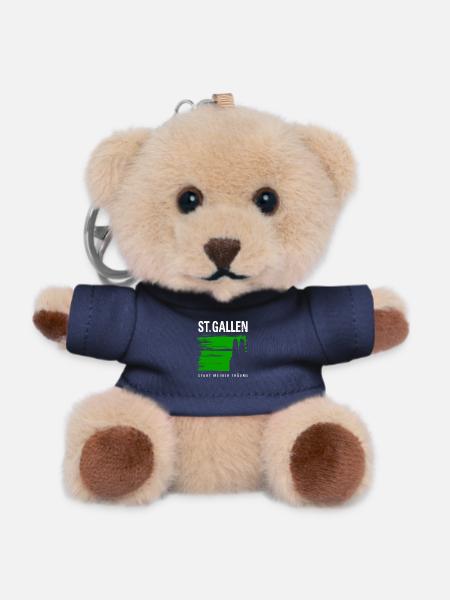 St.Gallen mit Münster - Teddy Schlüsselanhänger - Navy
