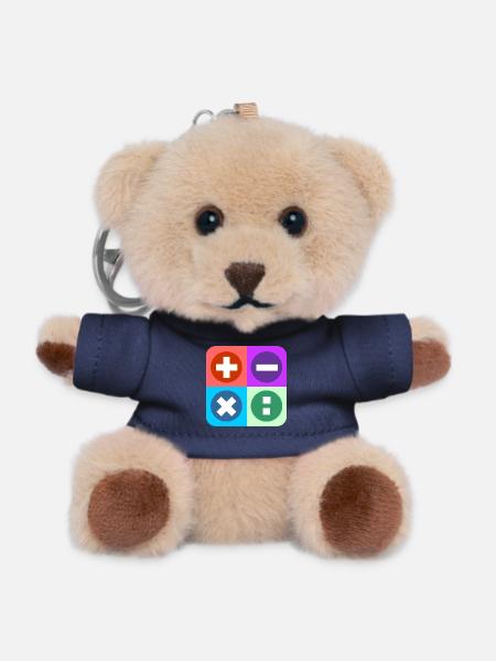 Logo mit vier Emblemen Farbe berechnen - Teddy Schlüsselanhänger - Navy