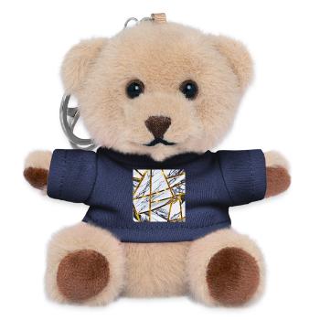 Marble White Gold - Teddy Keyring - navy - Front